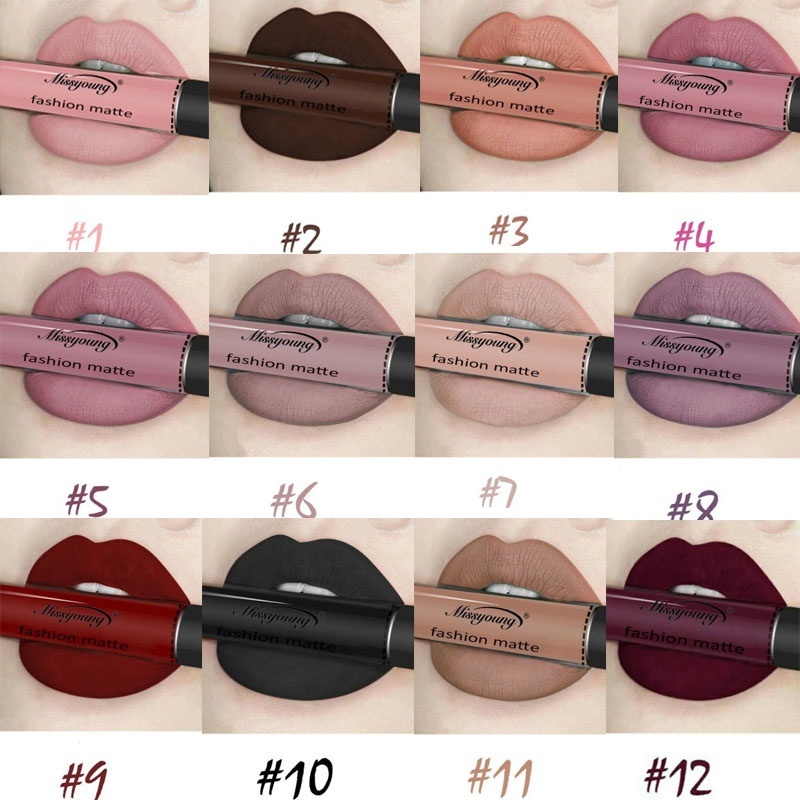 (hàng Mới Về) Son Lì Chống Nước Lâu Phai 12 Màu Sắc Tùy Chọn | BigBuy360 - bigbuy360.vn