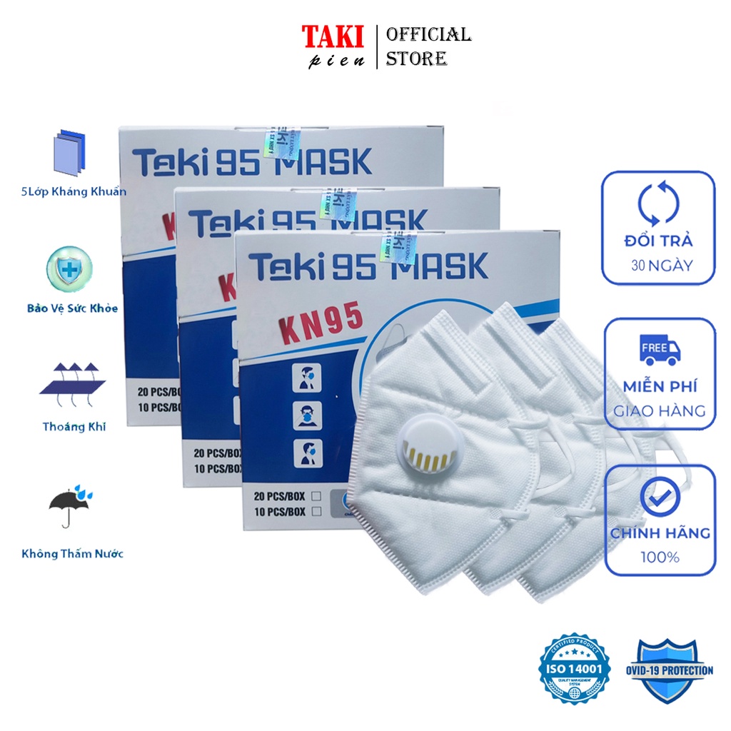 Khẩu trang kn95 có van thở chính hãng 5 lớp kháng khuẩn, chống bụi siêu mịn PM2.5, đạt chuẩn iso theo công nghệ Nhật Bản