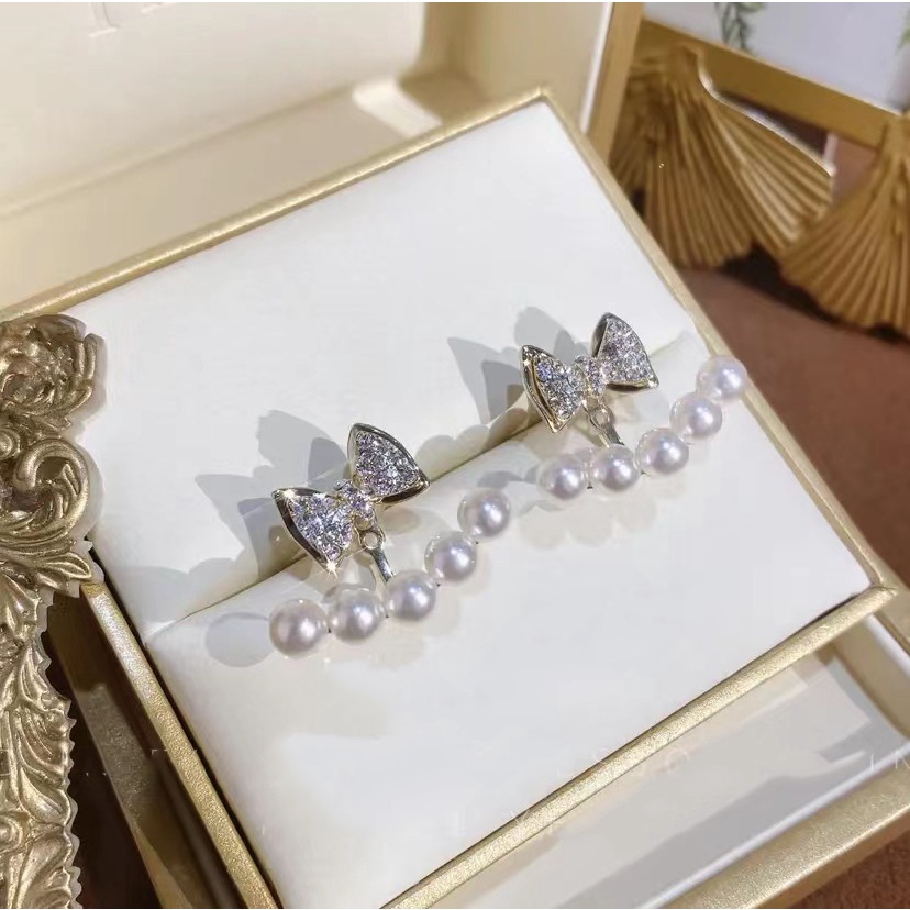 Khuyên tai bạc 925 RINHOO FRIENDSHIPhình chiếc lá tua rua không gây dị ứng thiết kế thời trang