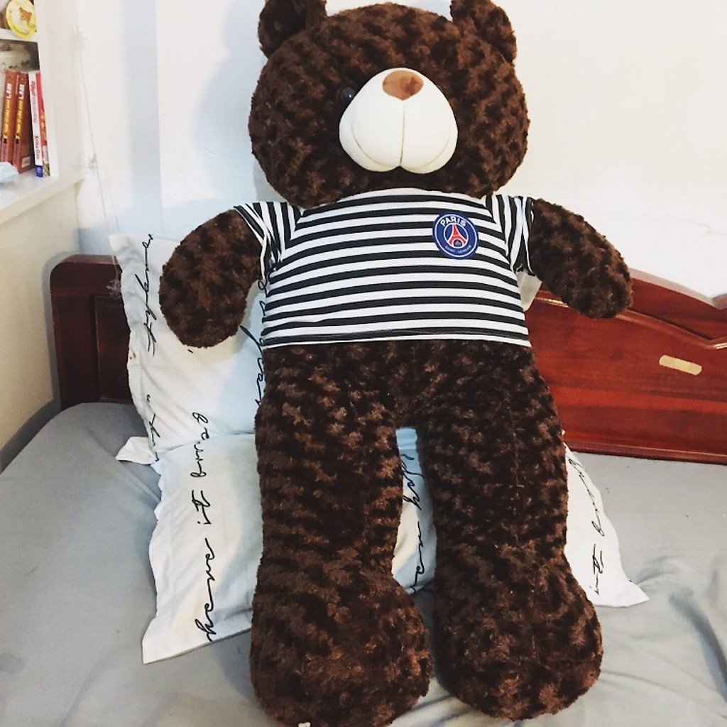 Gấu bông Teddy Cao Cấp khổ vải 1m2 Cao 1m màu Nâu hàng VNXK