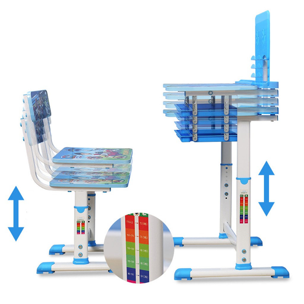 Bàn học sinh chống gù lưng phiên bản hoạt hình điều chỉnh độ cao