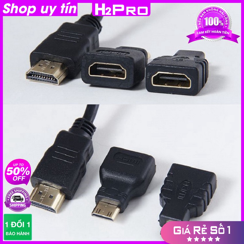 [RẺ VÔ ĐỊCH] BỘ CHUYỂN TÍN HIỆU CỔNG HDMI 3 TRONG 1 CHO ĐẦU CHUẨN HDTV, HDMI sang mini HDMI và micro HDMI