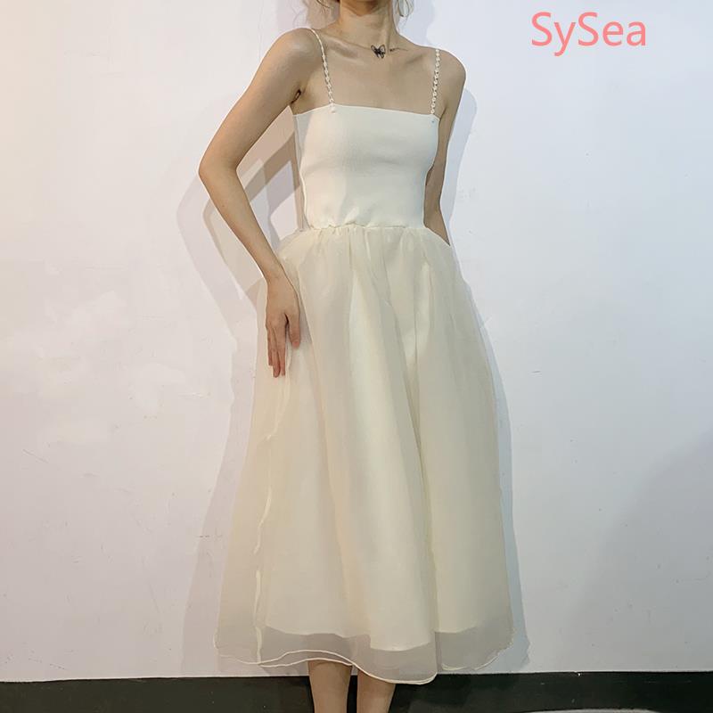 Đầm maxi Sát Nách Phối Lưới Thời Trang Mùa Xuân Cho Nữ