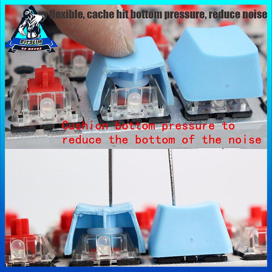 110 cái màu trắng Keycaps cao su O-Ring Chuyển đổi âm thanh Chất làm giảm âm cho bàn phím [8/17]