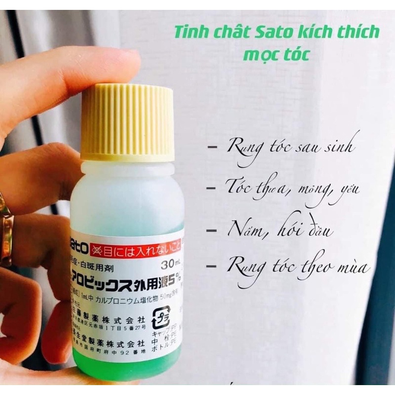 Tinh chất kích thích mọc tóc thảo dược Sato Nhật Bản 30ml ,Tách Lẻ (1 Lọ) cam kết chính hãng