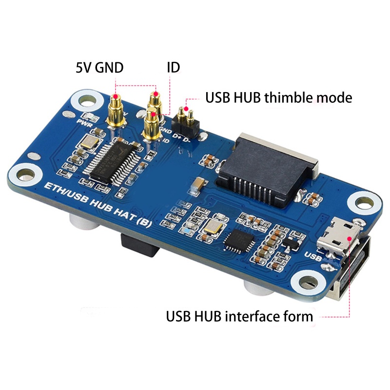 Hub ETH / USB HUB (B), Ethernet / USB HUB Cho Raspberry Pi Zero / Zero