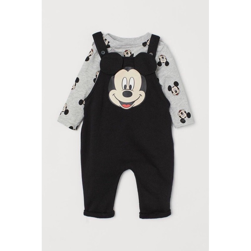 Set yếm Mickey cho bé trai. Áo riêng-yếm riêng