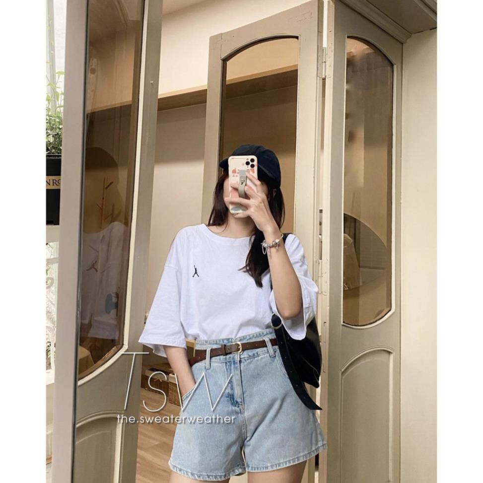 Áo Phông Oversize Cổ Tròn Cộc Tay In Hình Bóng Rổ 🎁 Lynn.Store - FREESHIP 🎁 Thun tay lỡ dáng suông kiểu dáng thể thao