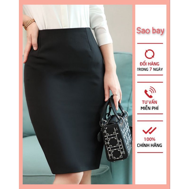 Chân váy bút chì thung ôm cao cấp sao bay,vải dày dặn may túi bên trong, from dáng ôm chuẩn đẹp