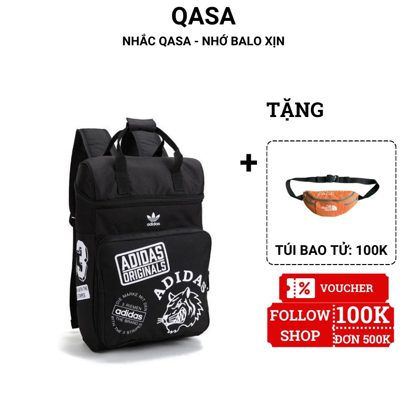 Balo, cặp đi học đi làm nam nữ thời trang Graphic Classic chất liệu chống nước siêu nhẹ cấp 1 cấp 2 QASA