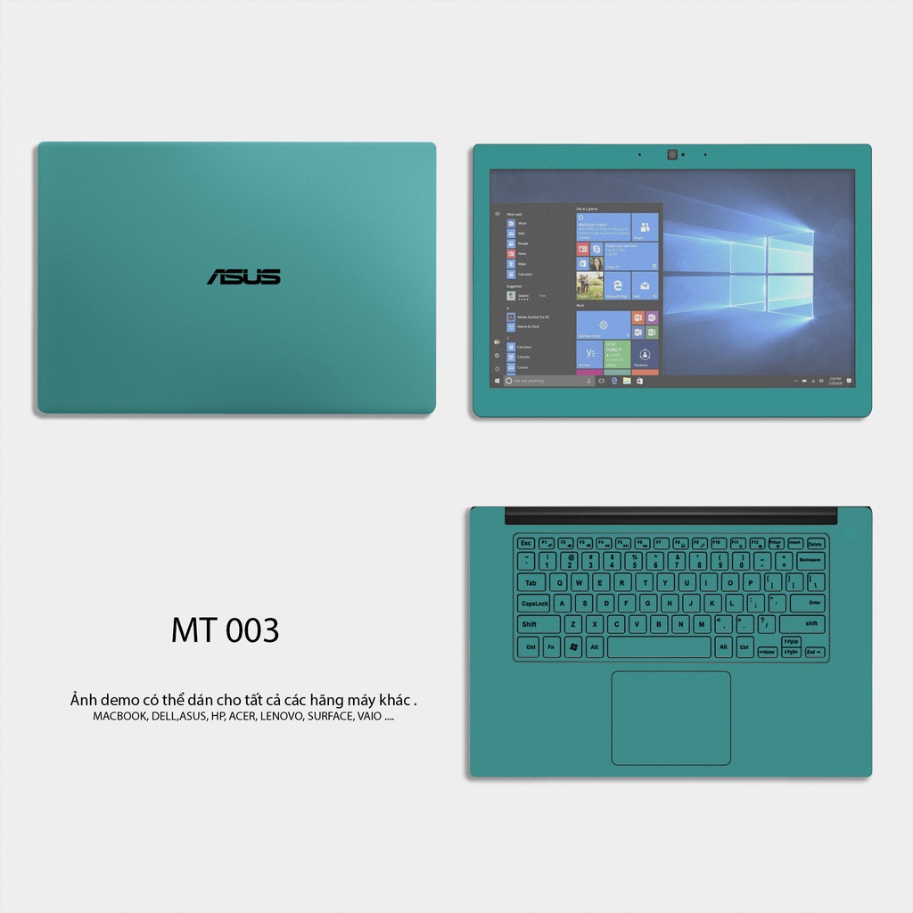 Skin Dán Laptop - Mẫu Màu Trơn (new P1) - Cho Tất Cả Các Dòng Laptop