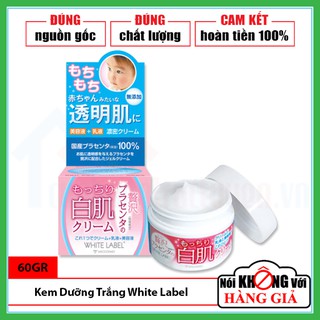 [CHÍNH HÃNG NHẬT BẢN] Kem Dưỡng Da Trắng Mịn Giàu Dưỡng Chất Nhau Thai Placenta White Label 60Gr | Ẩm Mịn | Dưỡng Trắng