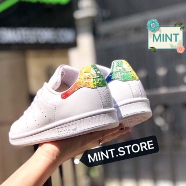 (Video cận cảnh) Giày thể thao Sneaker Stan smith gót 7 màu