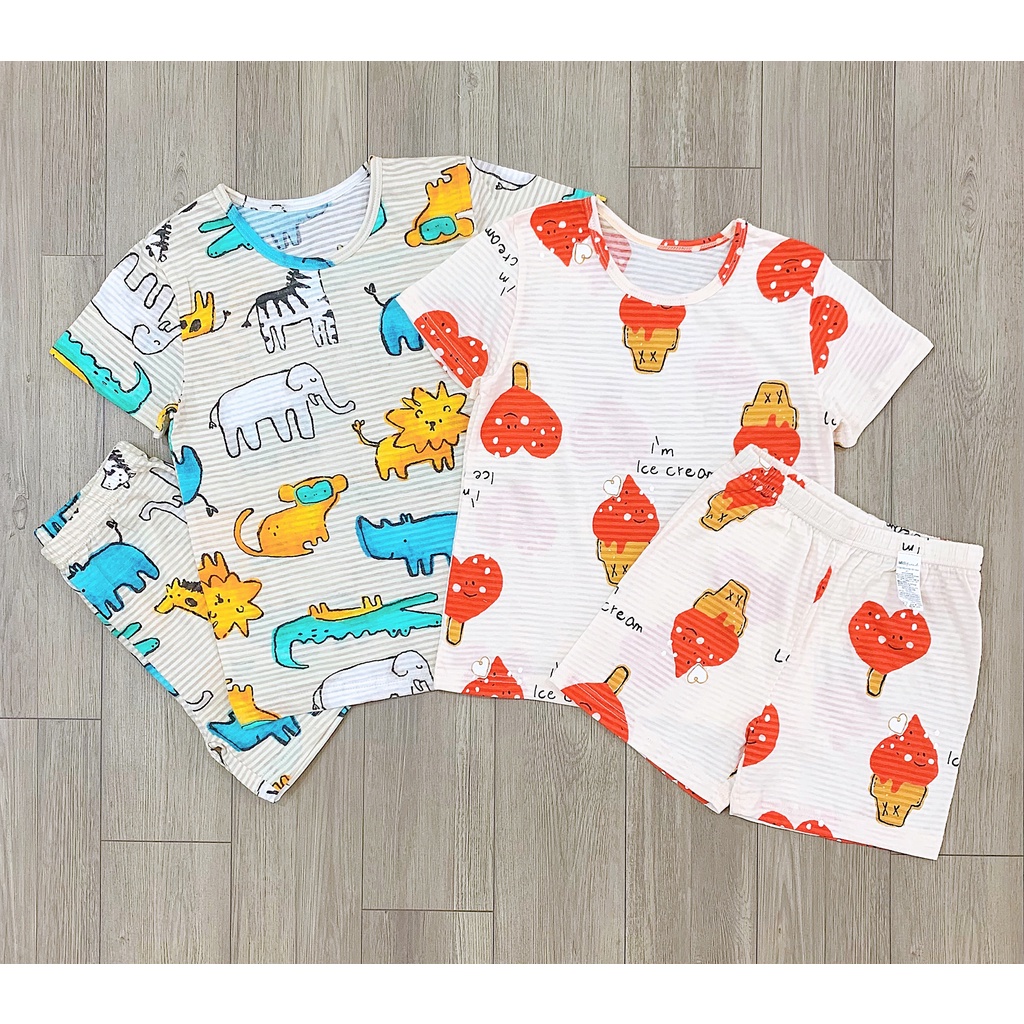 BỘ NGẮN SỢI TRE XUẤT HÀN UNIFRIEND/MINOU CHO BÉ TRAI 11-30KG