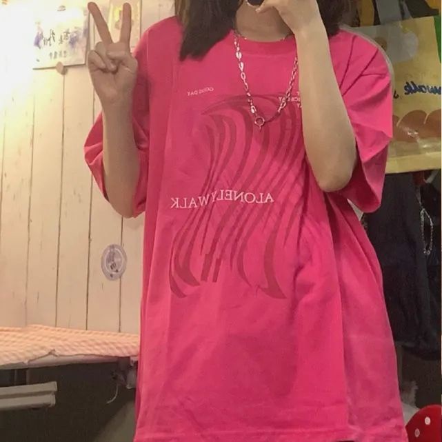 Áo thun cotton tay ngắn dáng rộng thời trang mùa hè phong cách Hàn Quốc xinh xắn cho nữ