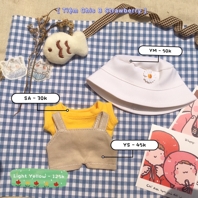OUTFIT FOR DOLL - SET YẾM MŨ VÀNG