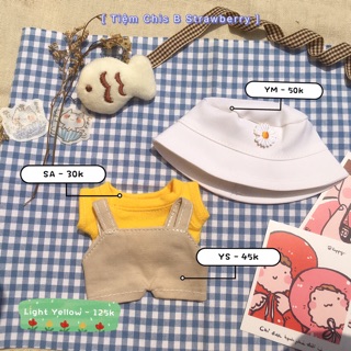 Outfit for doll - set yếm mũ vàng