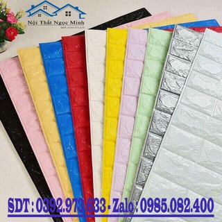 [Kho Hà Nội] Miếng xốp dán tường 3D giả gạch 70 x 77cm - Hàng nhập khẩu cao cấp có video thực tế