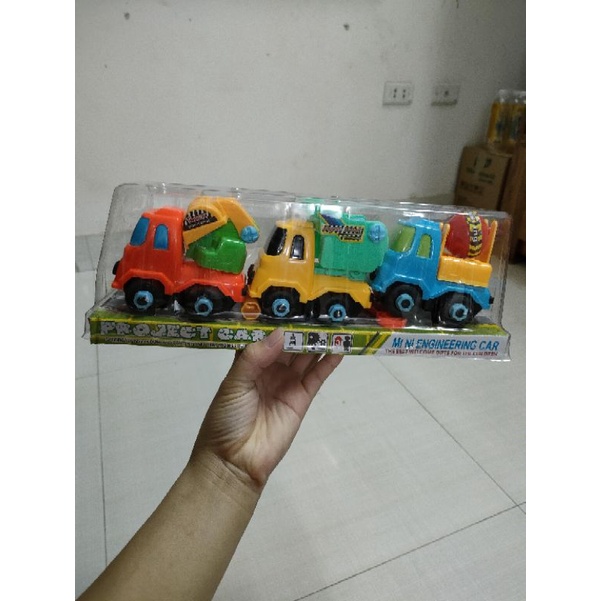 Bộ 3 Xe Oto Công Trình Tháo Lắp cho bé