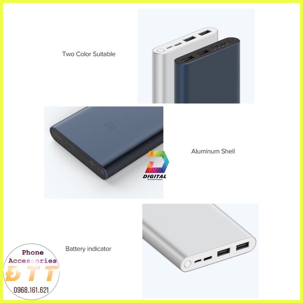 PIN SẠC DỰ PHÒNG XIAOMI GEN 3 10000MAH NEW 2020