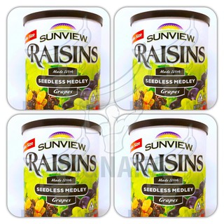 Combo 4 Hộp Nho Khô Mỹ Sunview Raisins 425g Giải Độc, Hạ Men Gan (Hỗn Hợp, Thập Cẩm)