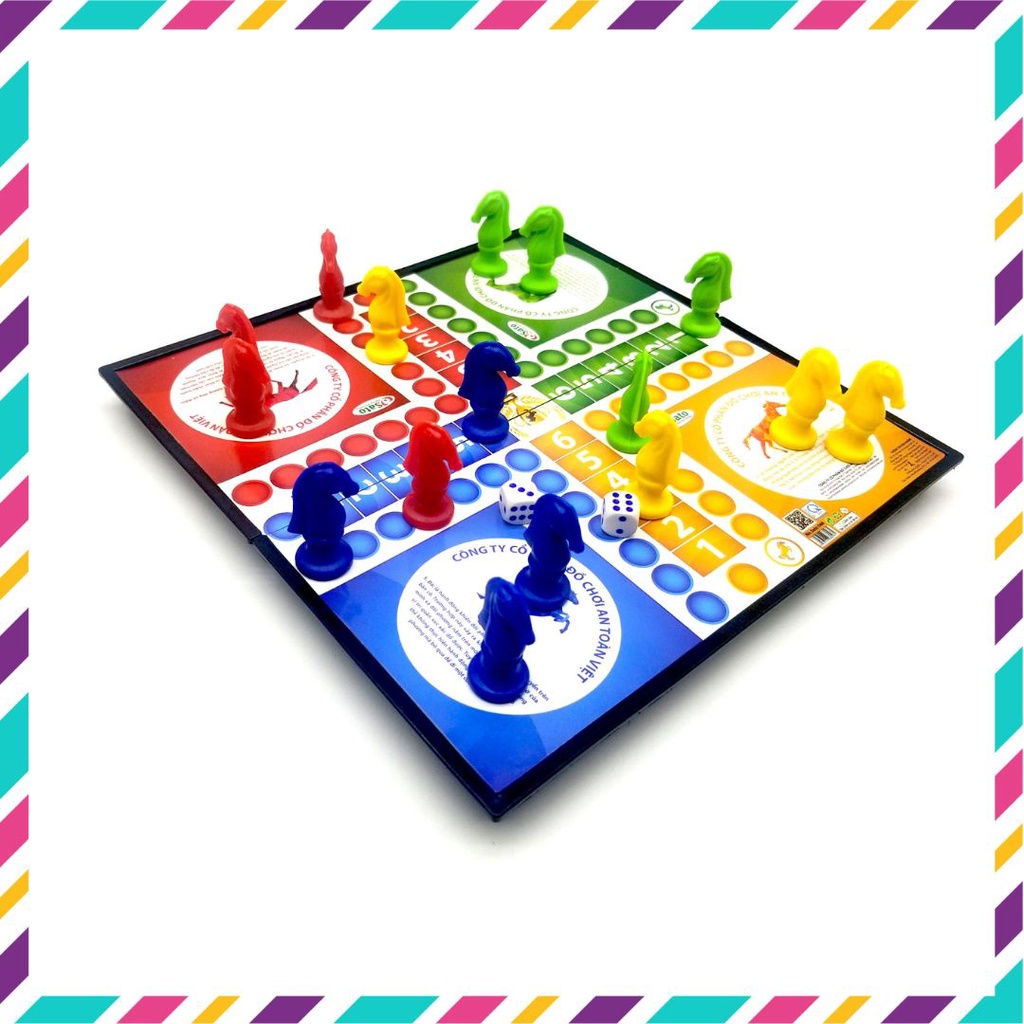 Bộ cờ cá ngựa Sato Made In Việt Nam có hộp đựng, board game