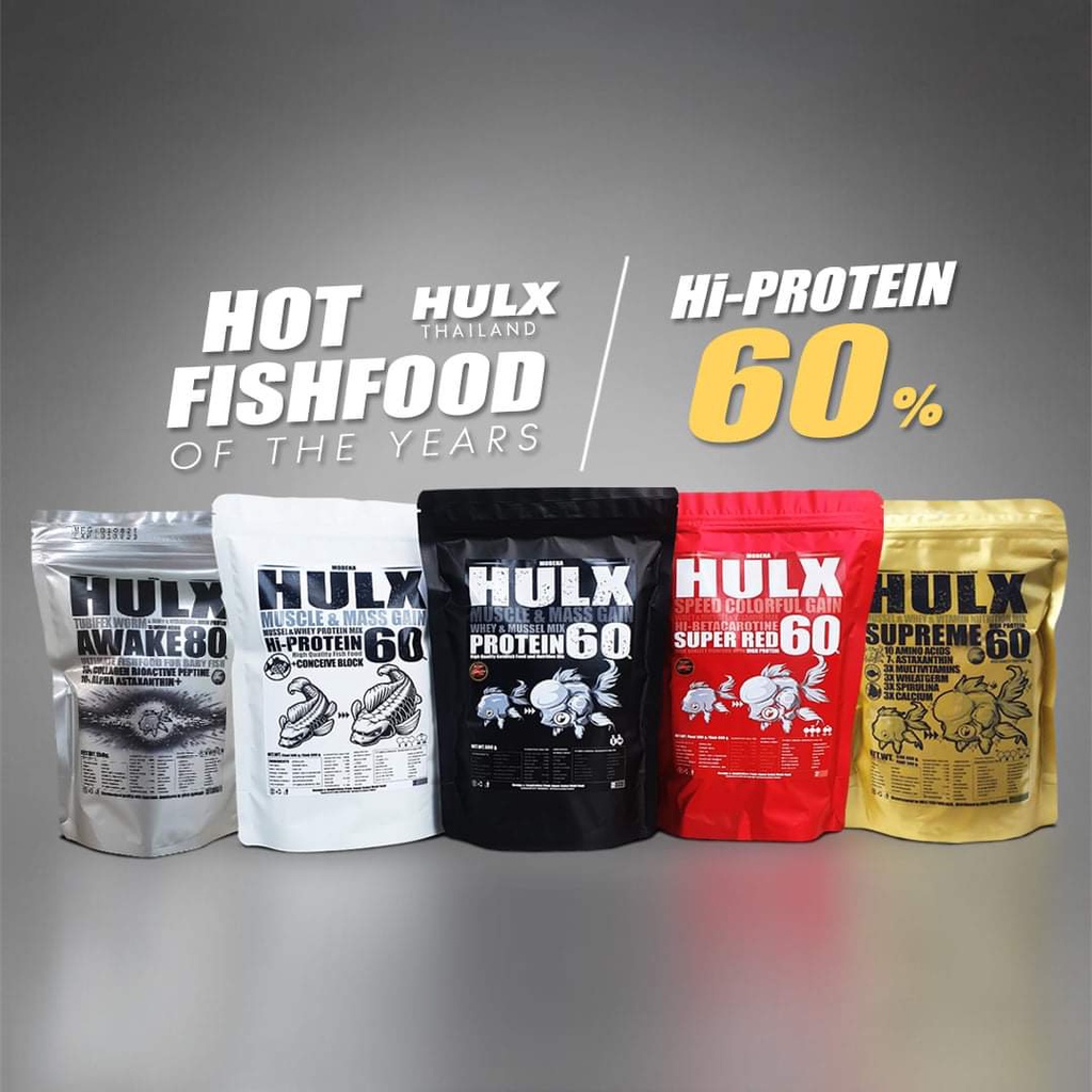 Thức Ăn Cho Cá Vàng - Cám Hulx 60% Protein giúp phát triển toàn diện cho cá lớn nhanh, đẹp và khỏe mạnh. Hulx Vietnam