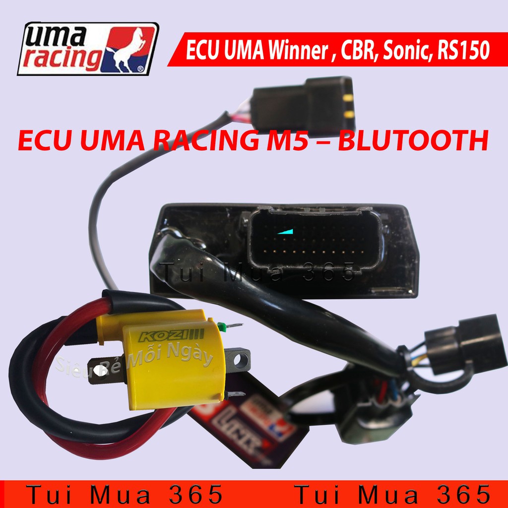 Combo ECU UMA RACING M5 BLUTOOTH và Mobin Sườn Kozi Fi CHO WINNER, SONIC, CBR, RS 150