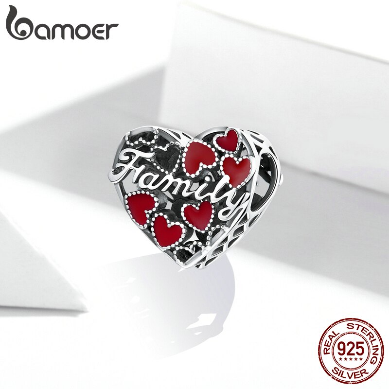 Hạt charm Bamoer SCC1750 bạc 925 trang trí vòng tay xinh xắn tiện dụng