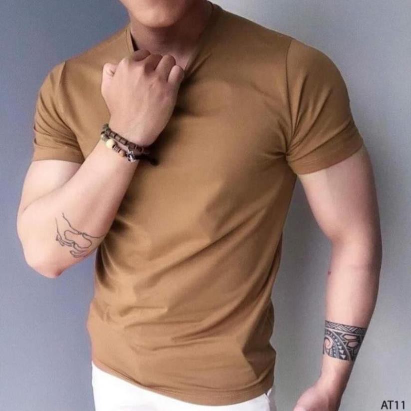 Áo thun Cộc tay cổ tròn nam, chất nhẹ êm, thoáng mát, thấm hút mồ hôi | BigBuy360 - bigbuy360.vn
