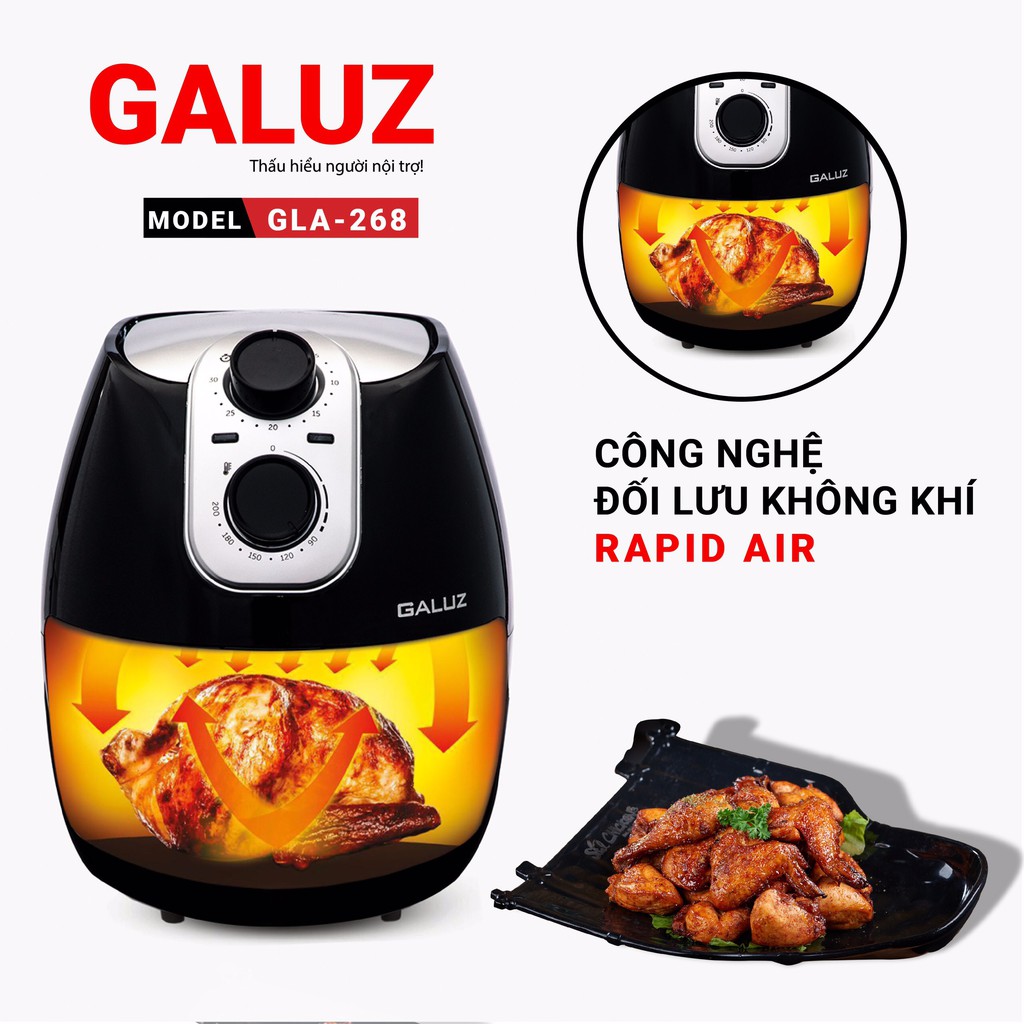 Nồi chiên không dầu Galuz GLA 268- 4L