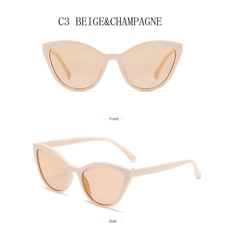 2021 New Fashion Cat Eye Sunglasses Simple Trend Street Style Jelly Color Ladies Sunglasses
