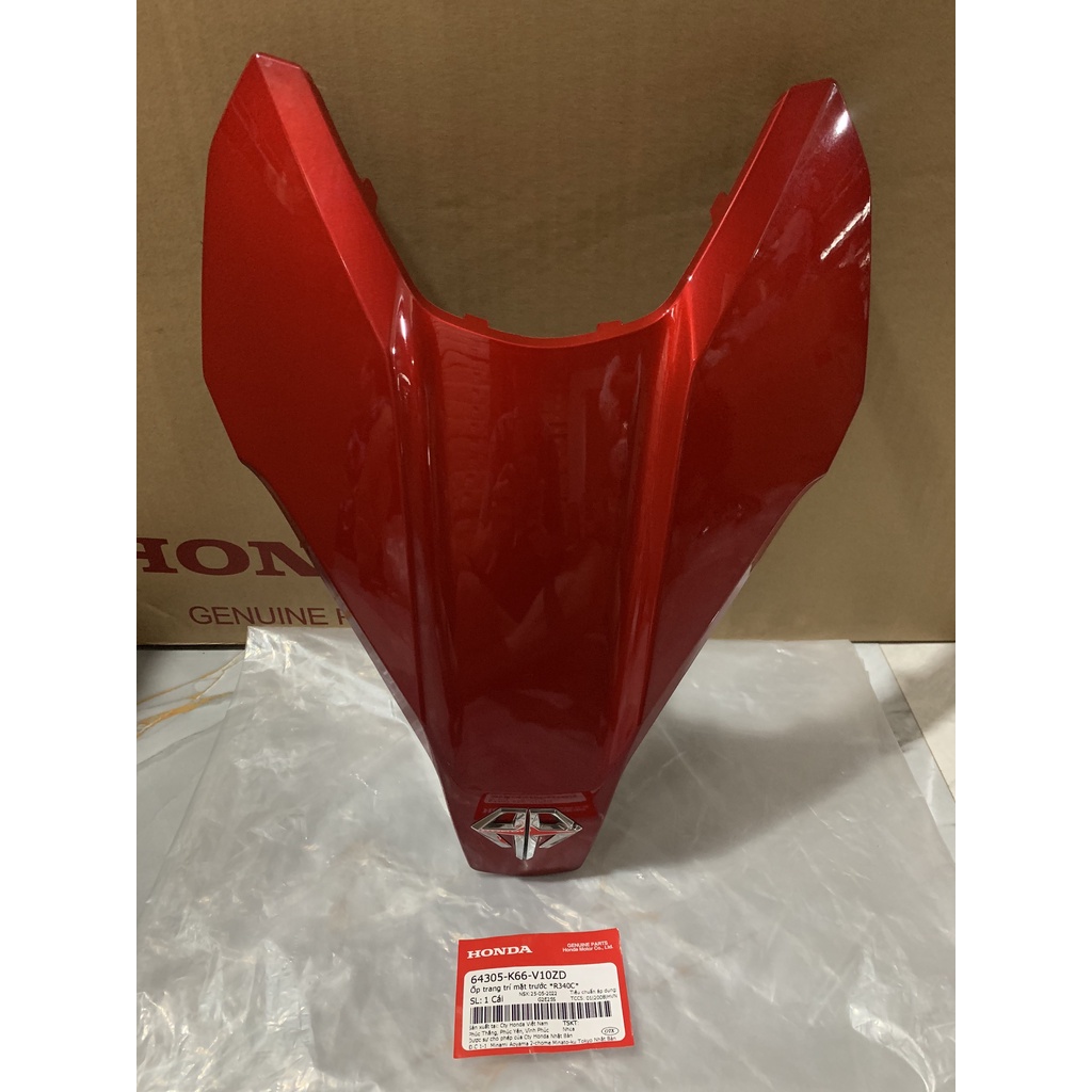 Ốp trang trí mặt nạ trước - mặt nạ nhỏ HONDA AIR BLADE 125 năm 2015-2016 màu Đỏ. 64305K66V10ZD