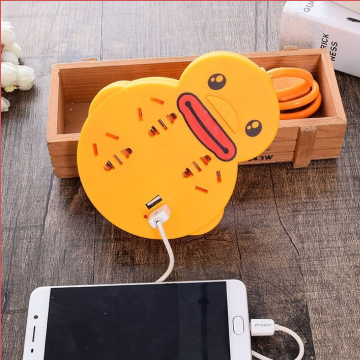 Ổ cắm điện hình vịt có chân cắm usb tiện dụng, đa năng