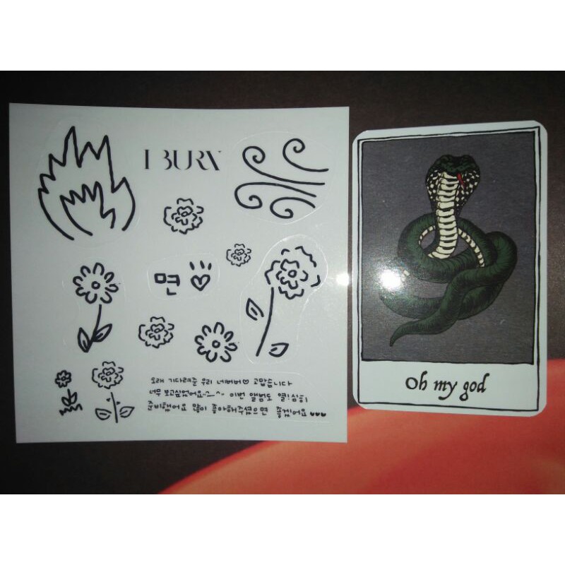 CÓ SẴN CARD MIYEON TATTOO STICKER I-DLE THẺ ẢNH ALBUM I BURN ALB COD PRE ORDER GIDLE ORD STICK