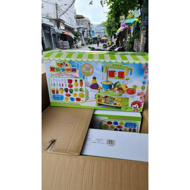 Bộ đồ chơi bàn bếp nấu ăn size đại.