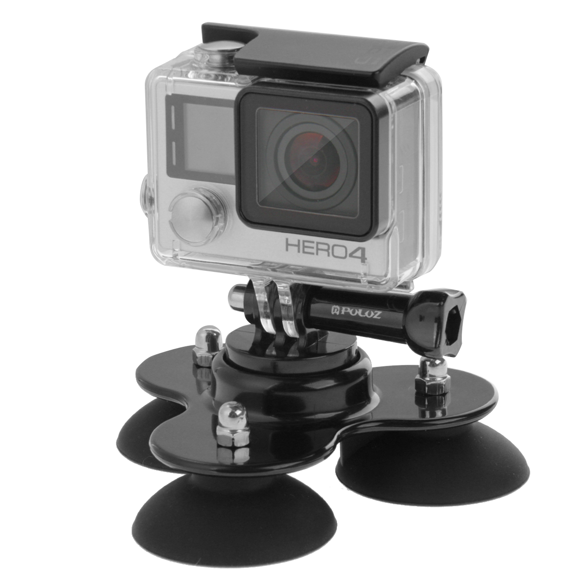 PULUZ Triangle Suction Cup Gopro Universal Mount with Screw for GoPro Hero 8 Hero 7 HERO 6 5 5 Session 4 Session for Xiaoyi and Other Action Cameras