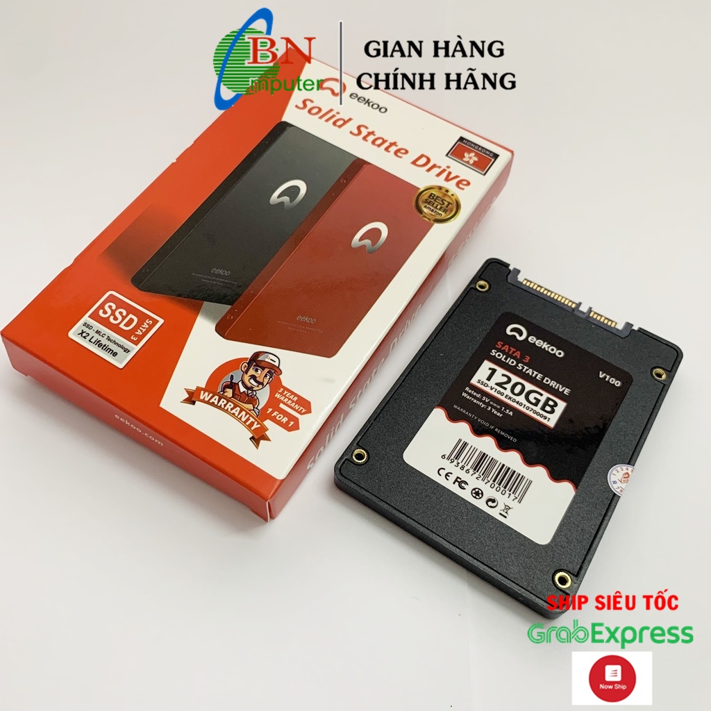 Ổ cứng SSD EEKOO 120G màu đen, chính hãng Vinago bảo hành 36 tháng lỗi đổi mới, ổ cứng di động ssd giá tốt. | BigBuy360 - bigbuy360.vn