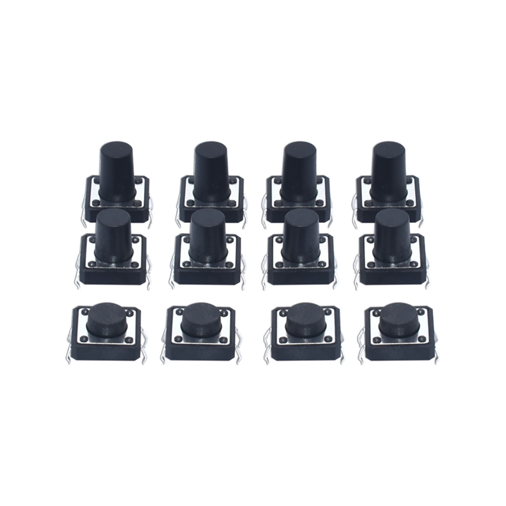 Set 20 Công Tắc Nhấn 12x12 X 12x4.3mm 5mm 6 7 8 9 10 11 12 13 14 15 4Pin