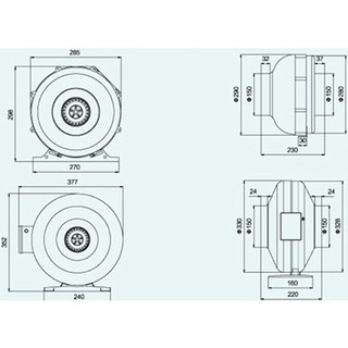 Quạt đồng trục HDD-150
