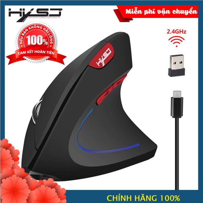 Chuột Không Dây Chống Mỏi Tay HXSJ Siêu Ngầu T22 Pin Sạc Dùng Cực Lâu | BigBuy360 - bigbuy360.vn