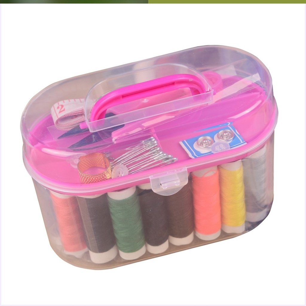 Bộ Kim Chỉ May Vá Đa Năng Mini Kèm Hộp Đựng