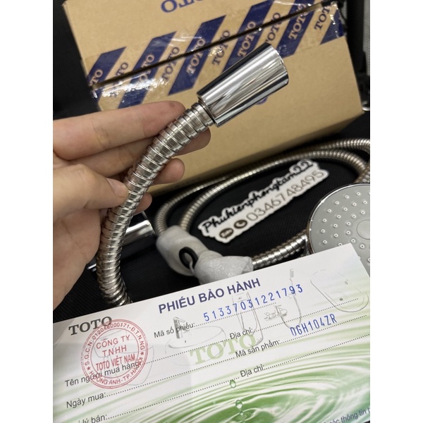 Tay sen tắm cao cấp TOTO DGH104ZR chính hãng, sen tắm nóng lạnh tăng áp lực nước