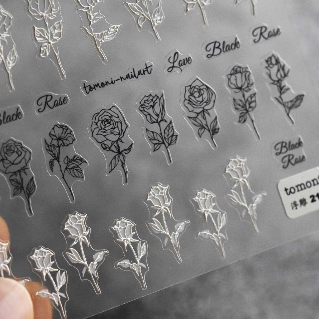 Hình dán nail 5D magico hoa hồng điêu khắc đẹp chất lượng