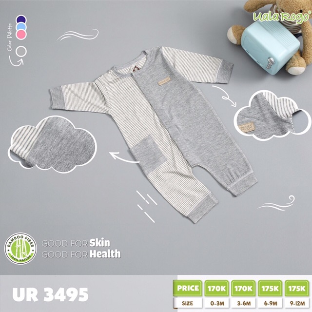 Uala rogo - Body kẻ túi cạnh UR3491