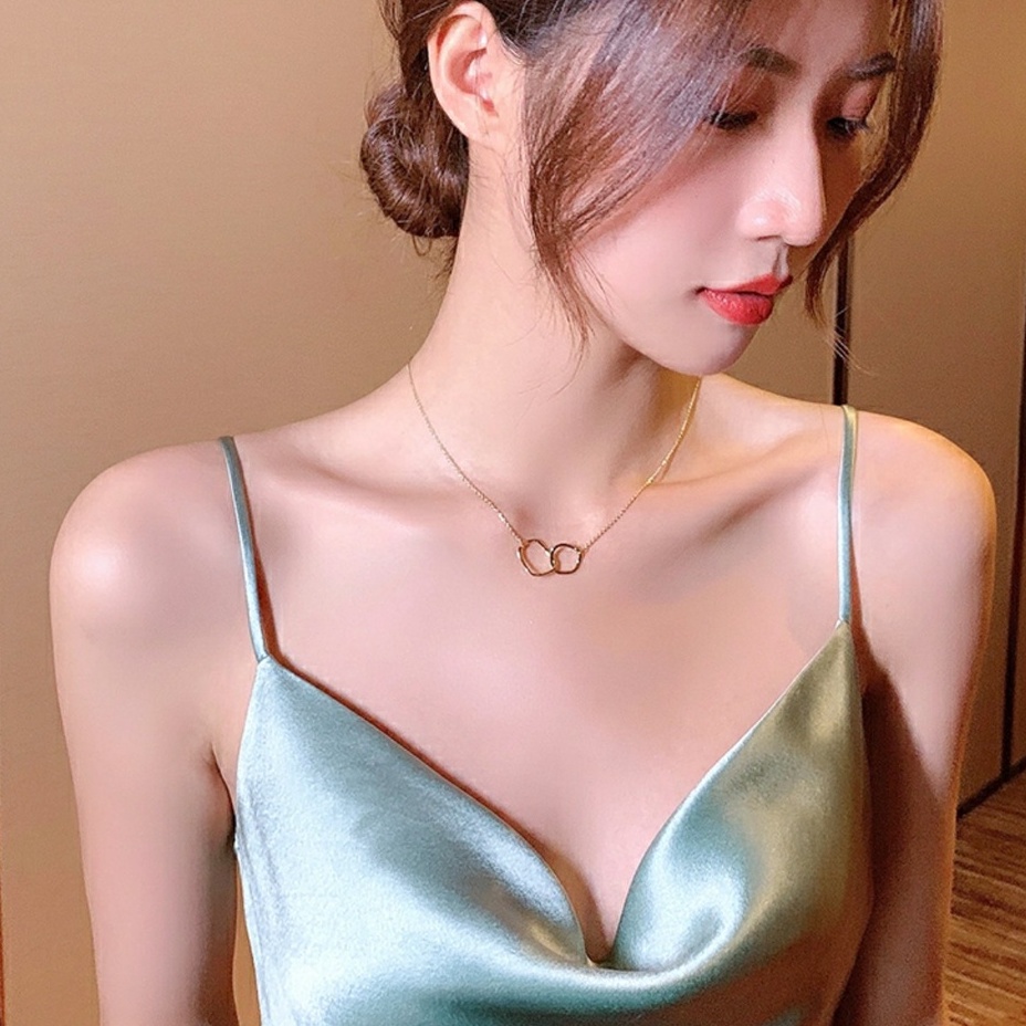 Dây chuyền Bạc ý 925 hình học vòng cổ nữ