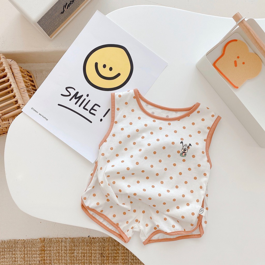 SET ĐỒ CHẤM BI DÀNH CHO BÉ SIÊU DỄ THƯƠNG (8-18 Kg)