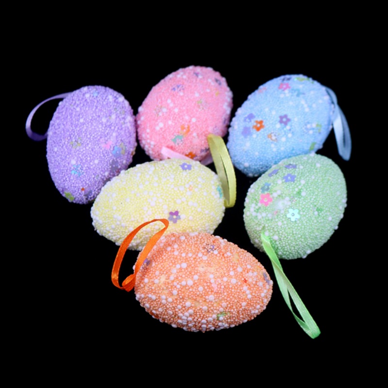 Bộ 6 Quả Trứng Phục Sinh Bằng Xốp Dùng Để Trang Trí DIY