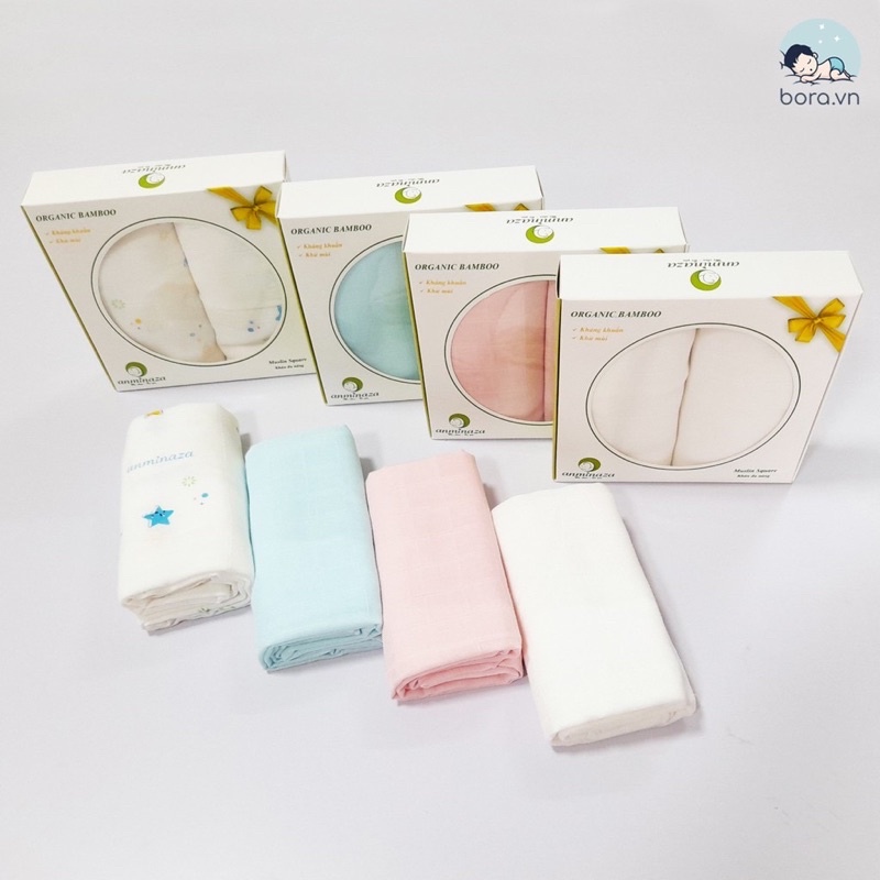 Khăn Sữa Sợi Tre 100% Sợi Tự Nhiên An Toàn Cho Da Bé