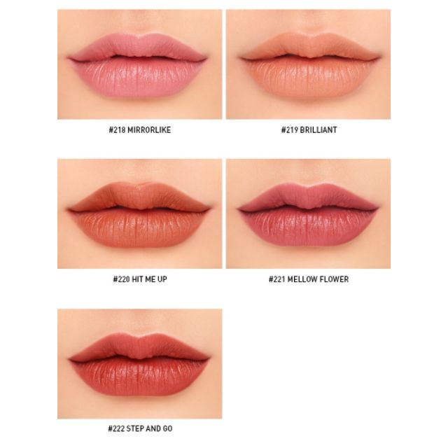 [ 218 ~ 222 ] Son thỏi lì 3CE New Mood Recipe Lip Color